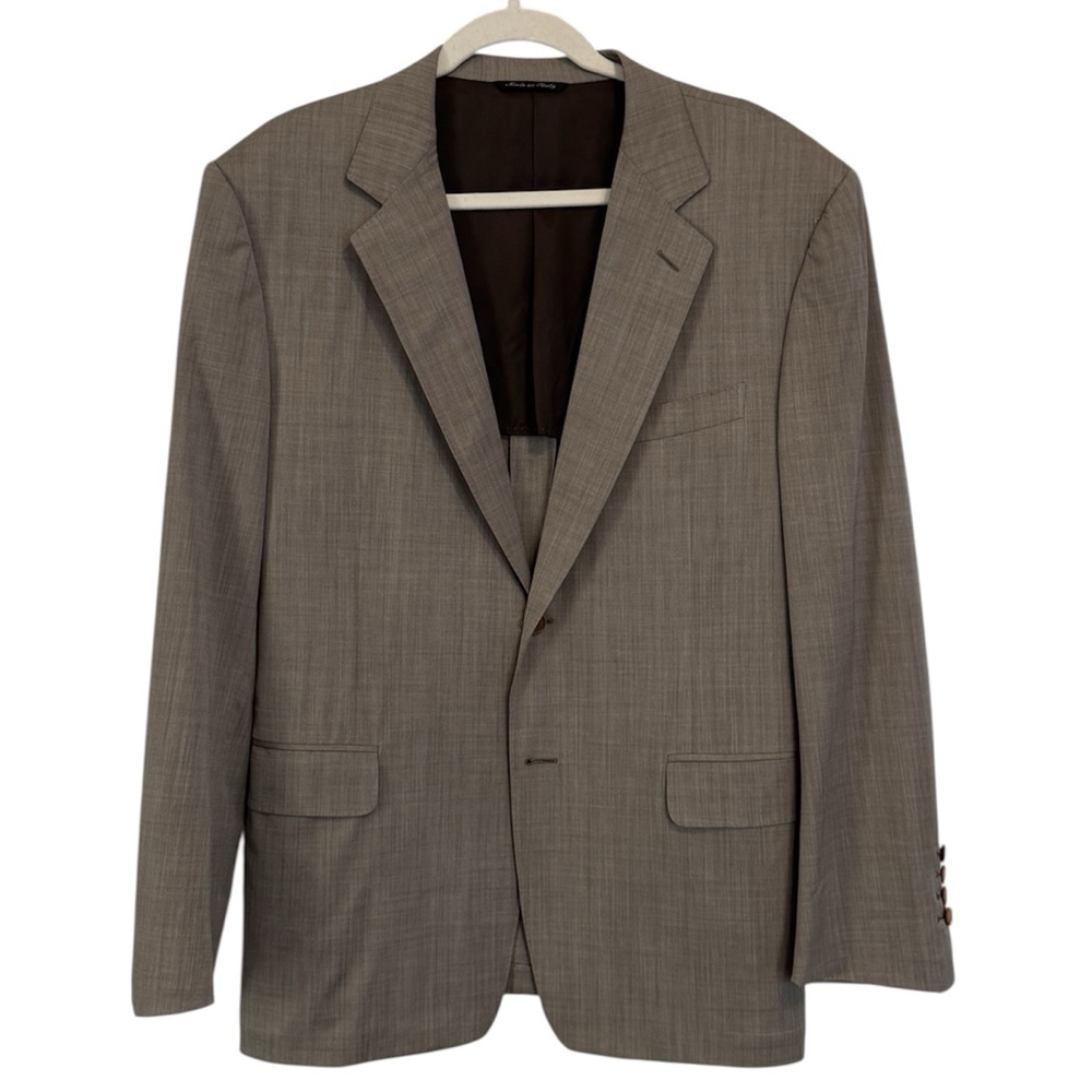 Canali Light Gray 100% Wool Blazer Suit Jacket 40 R Italy Luxury Men’s